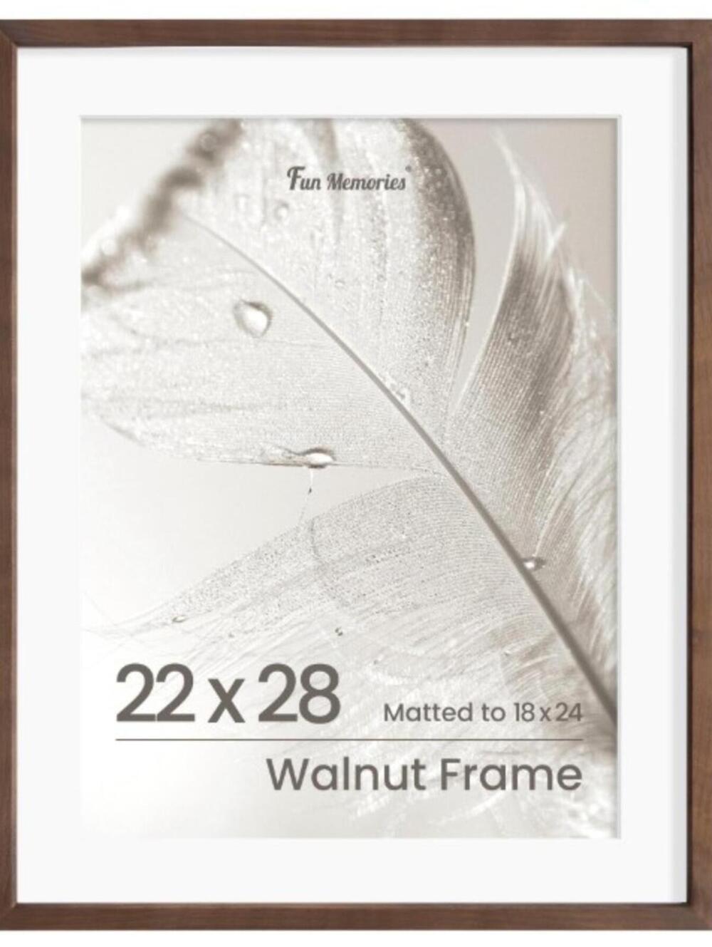 *22X28 WOOD WALL FRAME-WALNUT